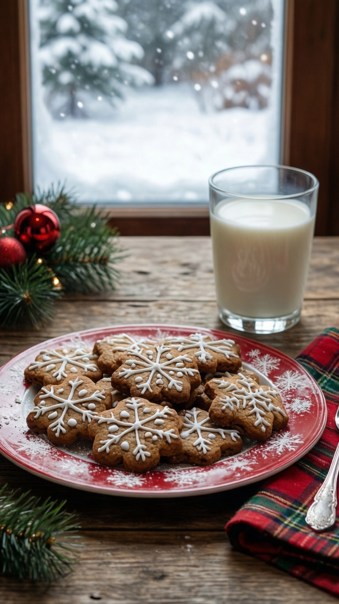 Galletas Navideñas y Leche Fondos de pantalla