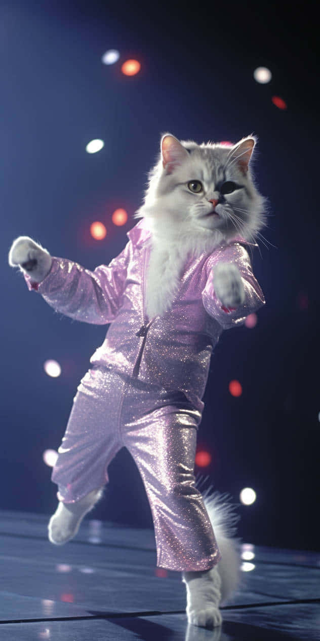 Gato bailando disco.JPG Fondos de pantalla