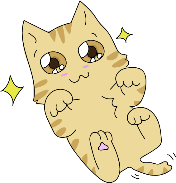 Gato caricatura brillante y lindo Fondos de pantalla