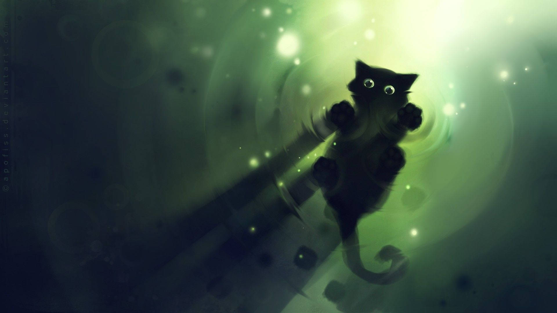 Gato Computadora Caminando Sobre el Agua Fondos de pantalla