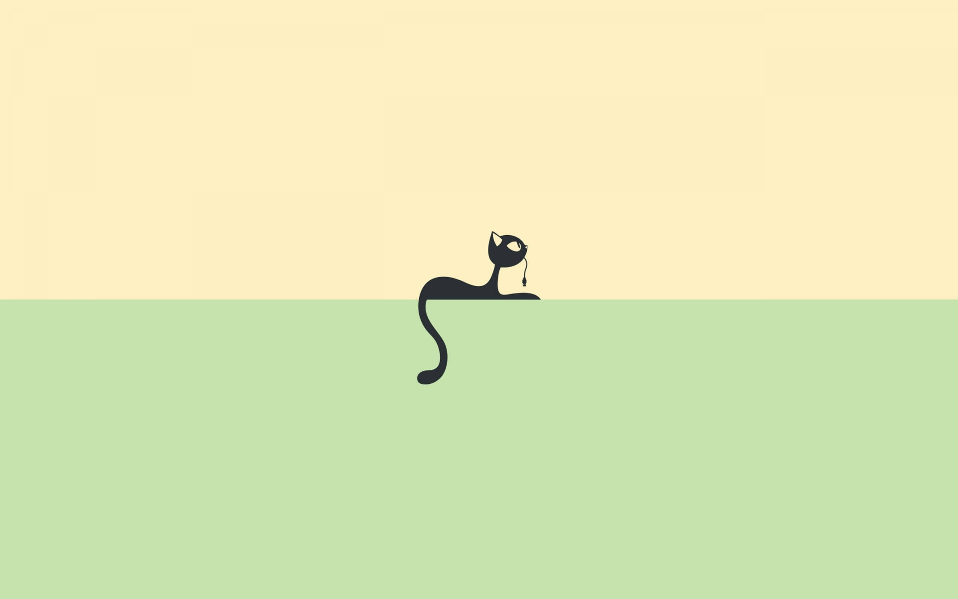 Gato Computadora Minimalista Fondos de pantalla