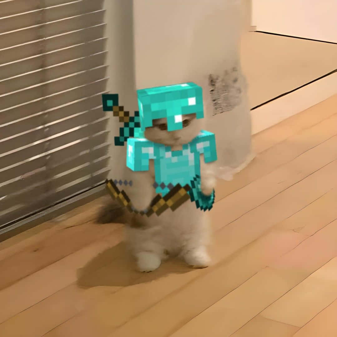 Gato con armadura de diamante de Minecraft foto de perfil Fondos de pantalla
