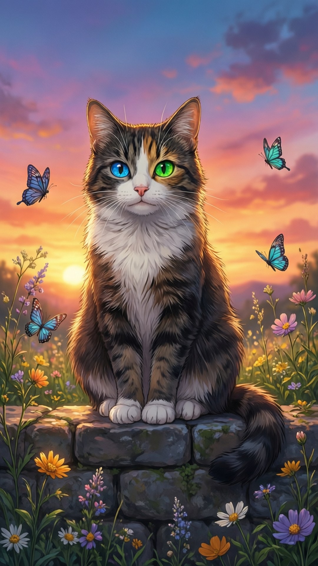 Gato con heterocromía Fondos de pantalla