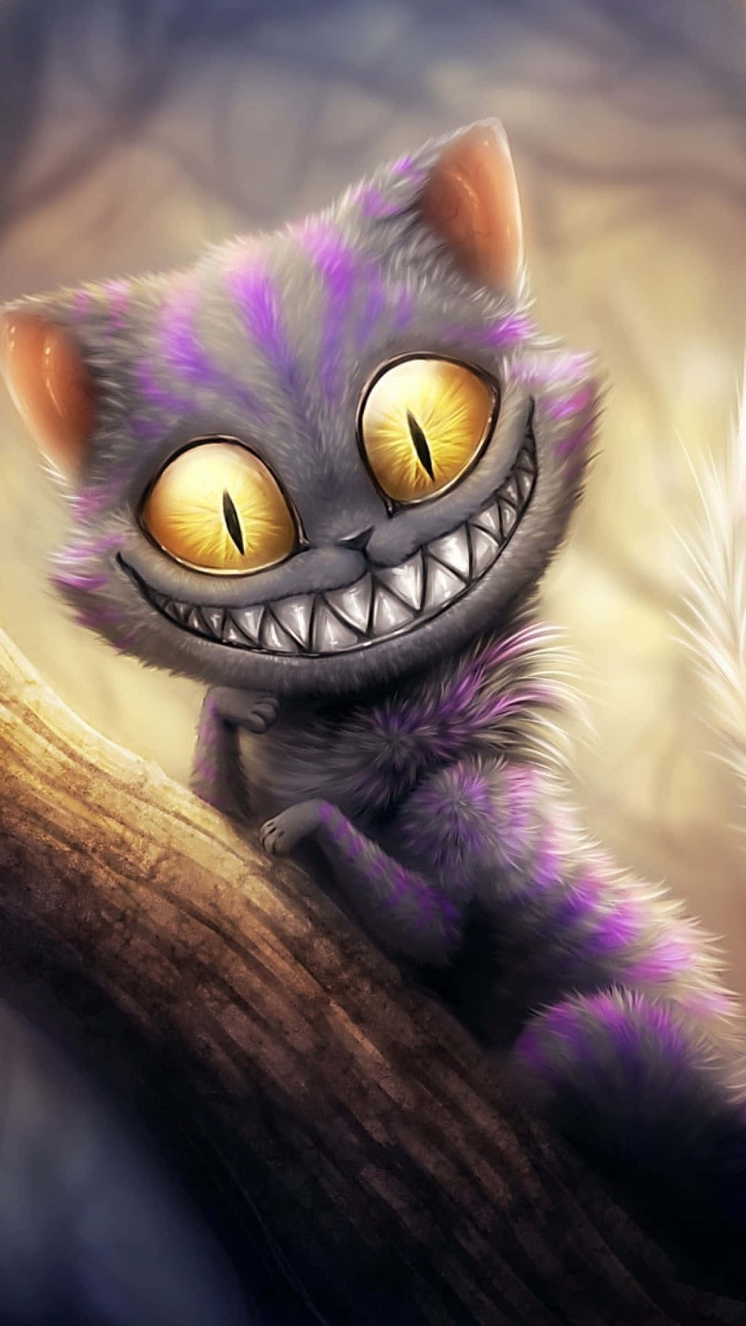 Gato de Cheshire sonriendo en el País de las Maravillas Fondos de pantalla