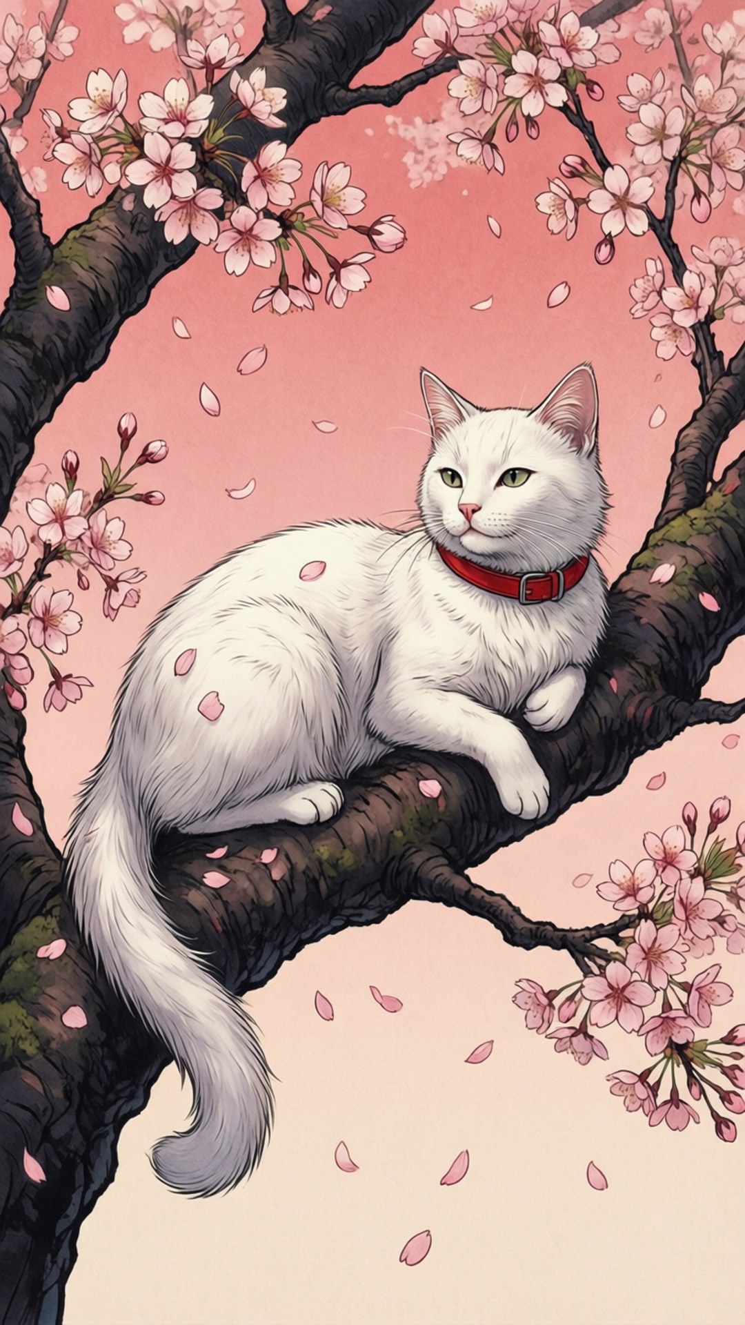 Gato de Flor de Cerezo Fondos de pantalla