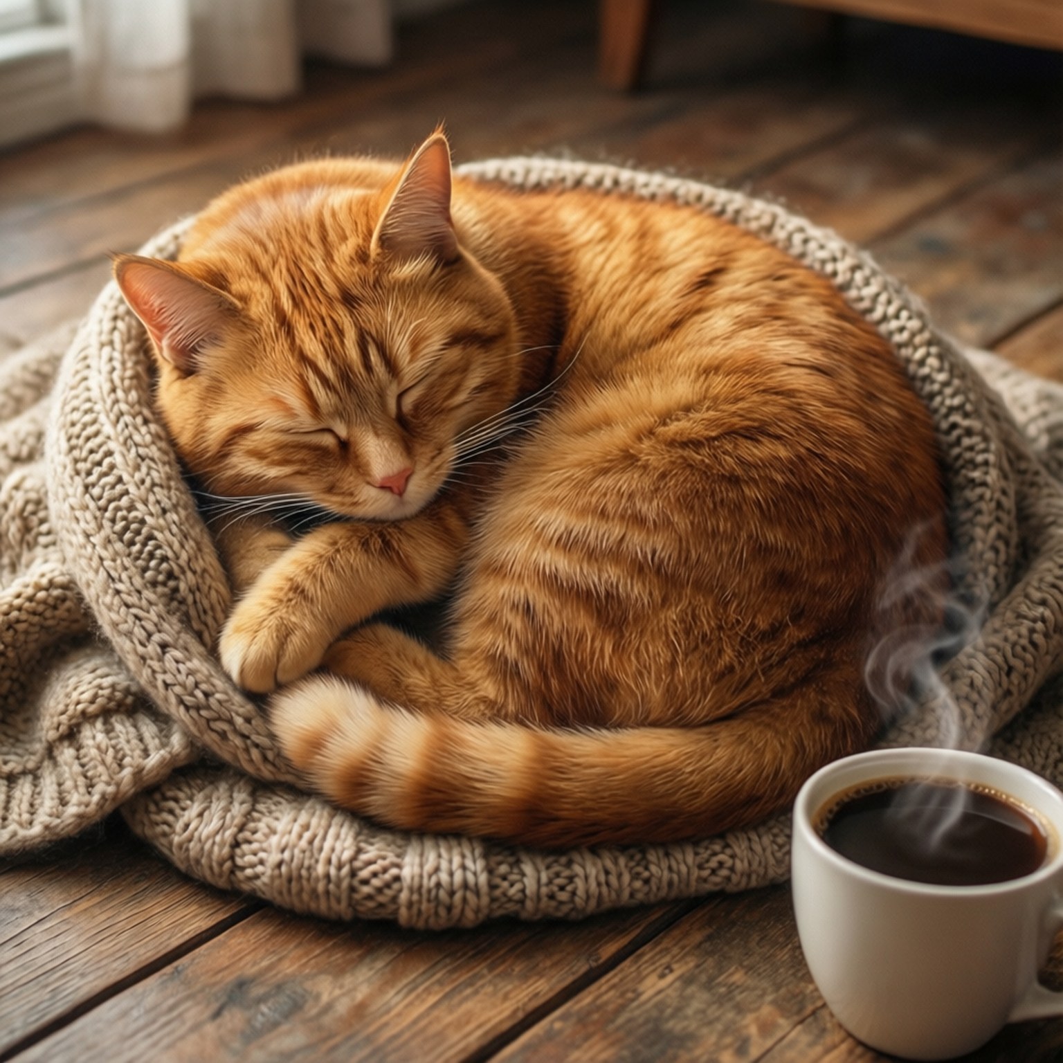 Gato Dormilón Acogedor Fondos de pantalla