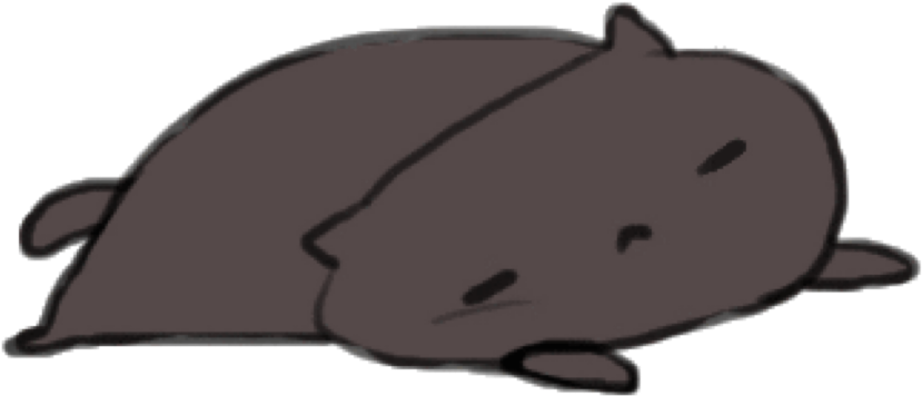 Gato Kawaii Acostado Caricatura Fondos de pantalla