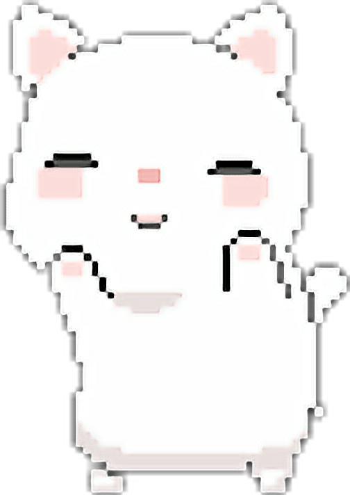 Gato Kawaii Pixel Art Adorable.PNG Fondos de pantalla