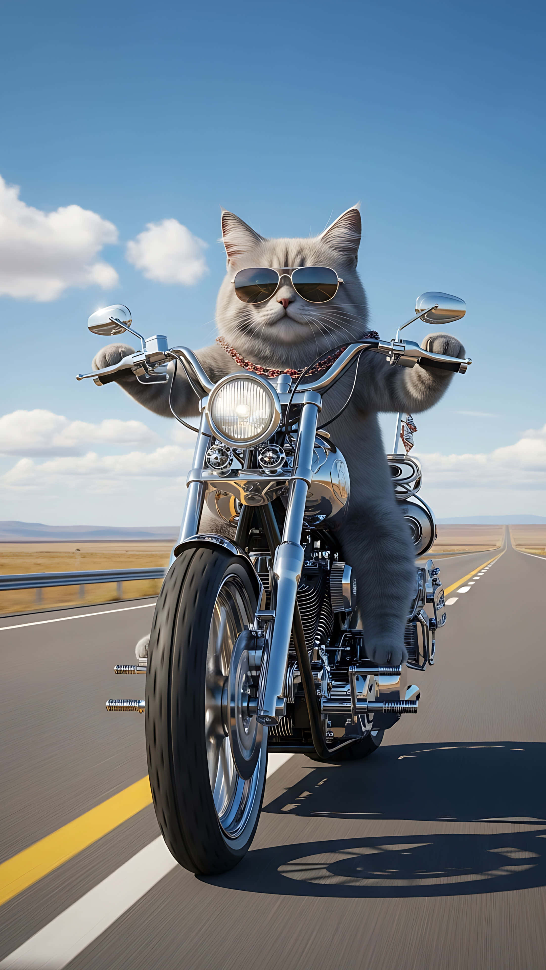 Gato Motociclista Fondos de pantalla