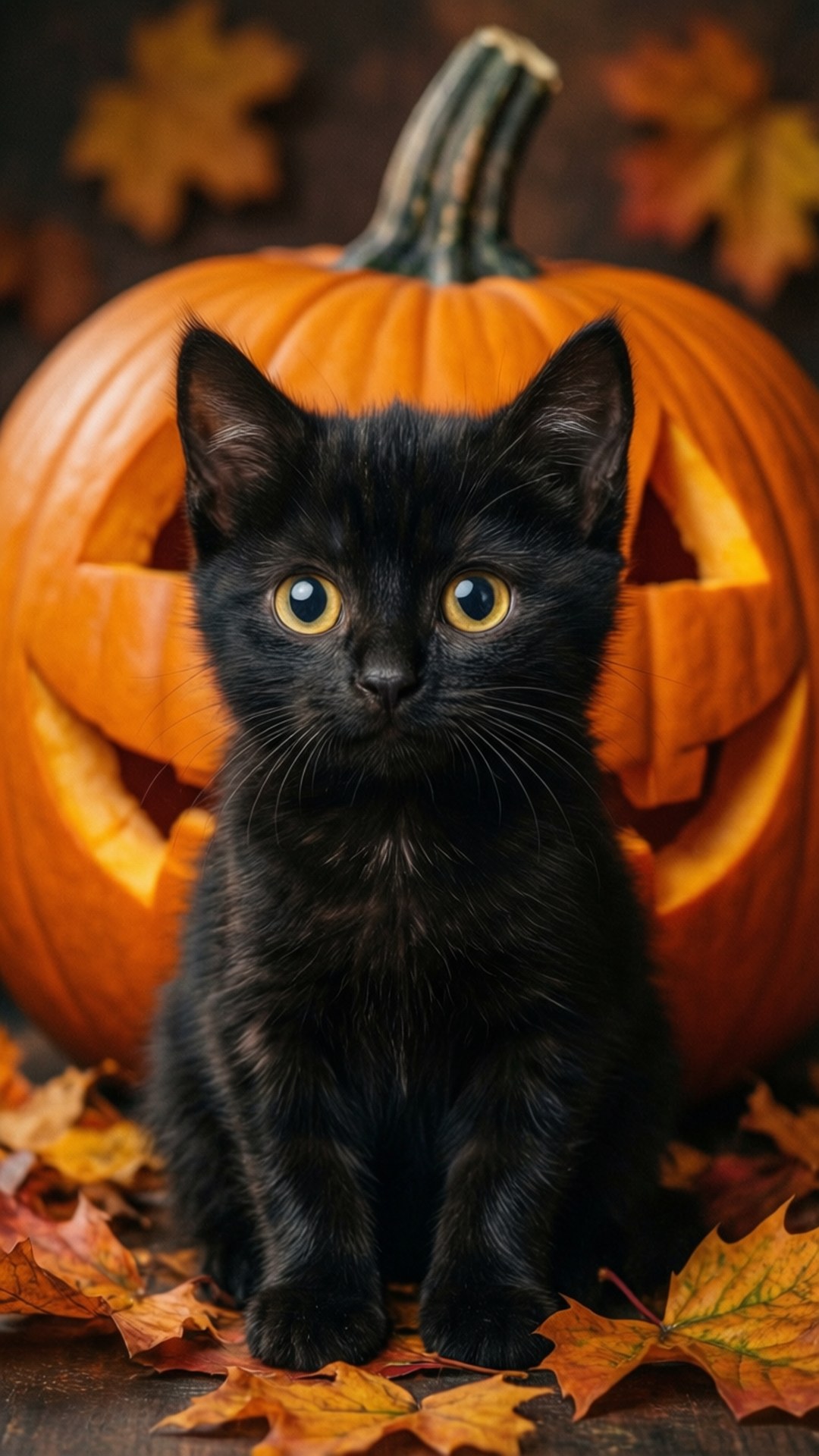 Gato Negro Calabaza Fondos de pantalla