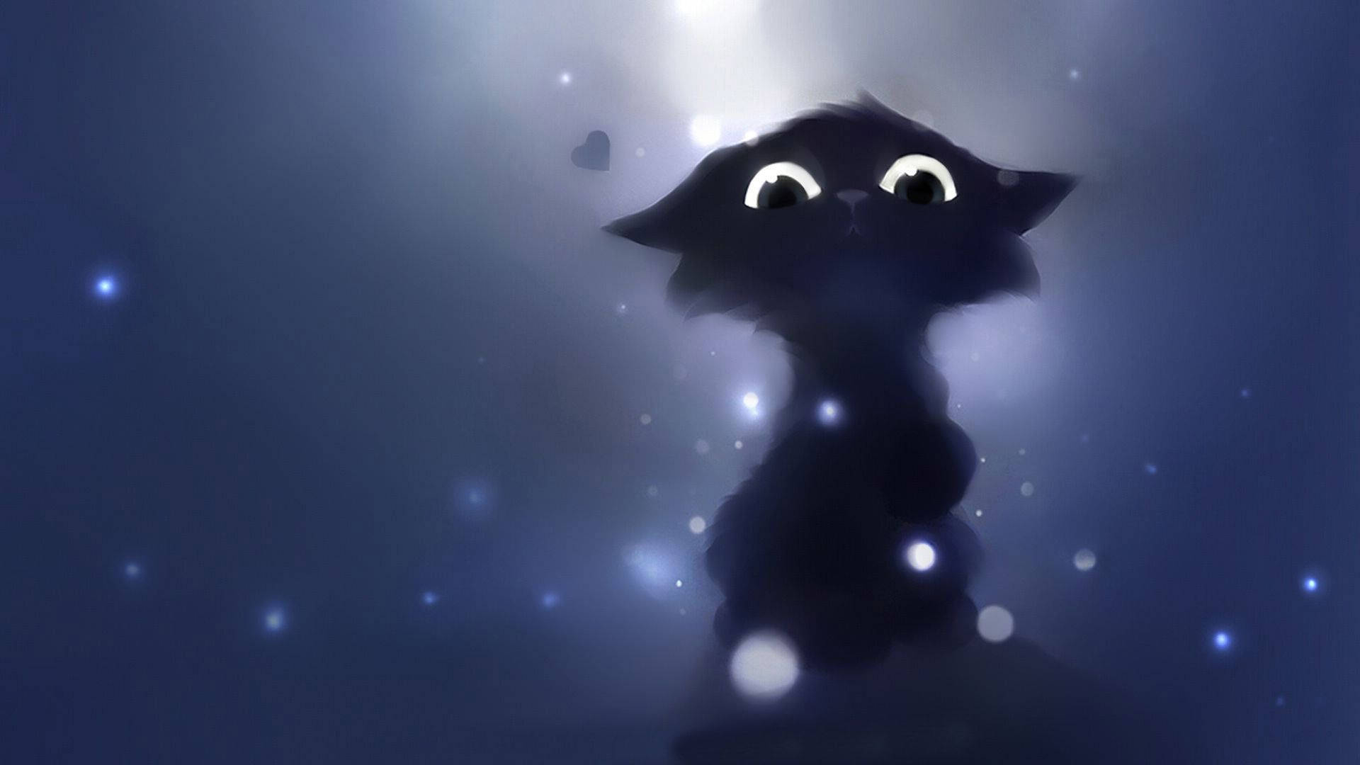 Gato Negro Dibujo Animado Fondos de pantalla