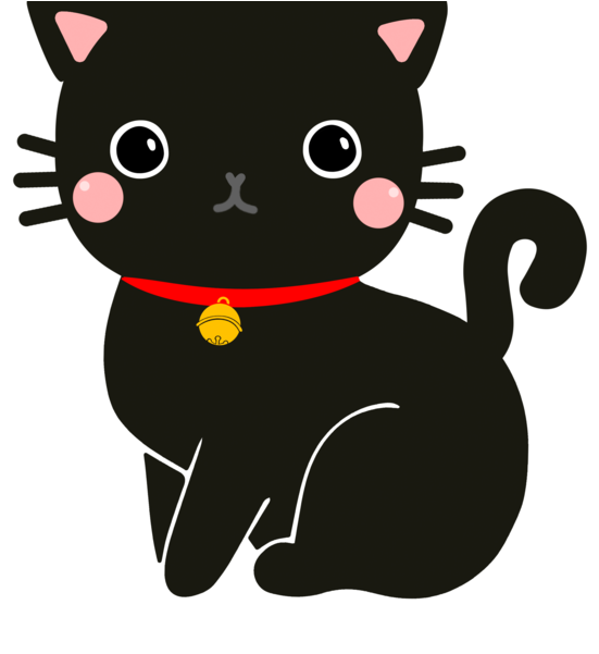 Gato negro kawaii caricatura Fondos de pantalla