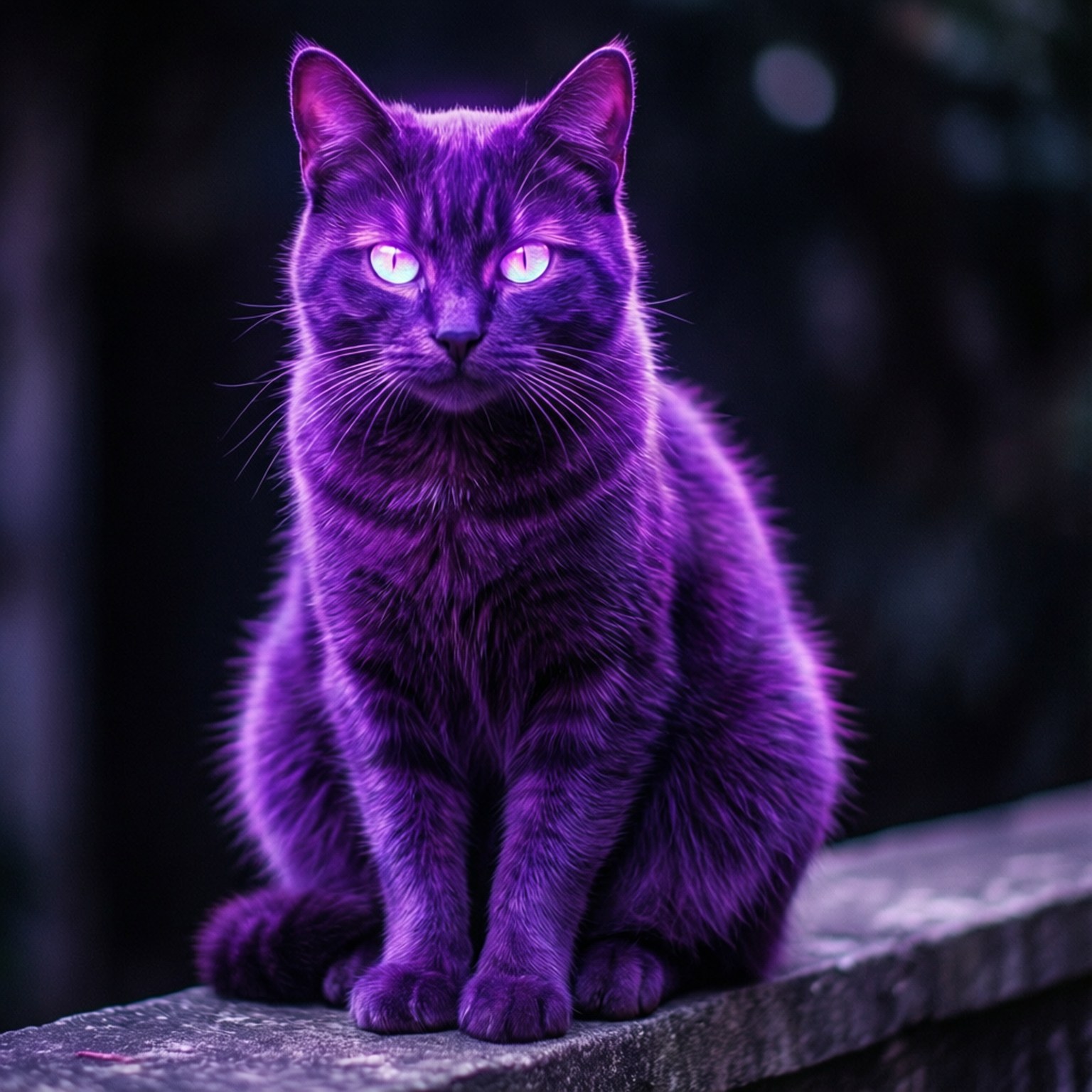 Gato Púrpura Neón Fondos de pantalla