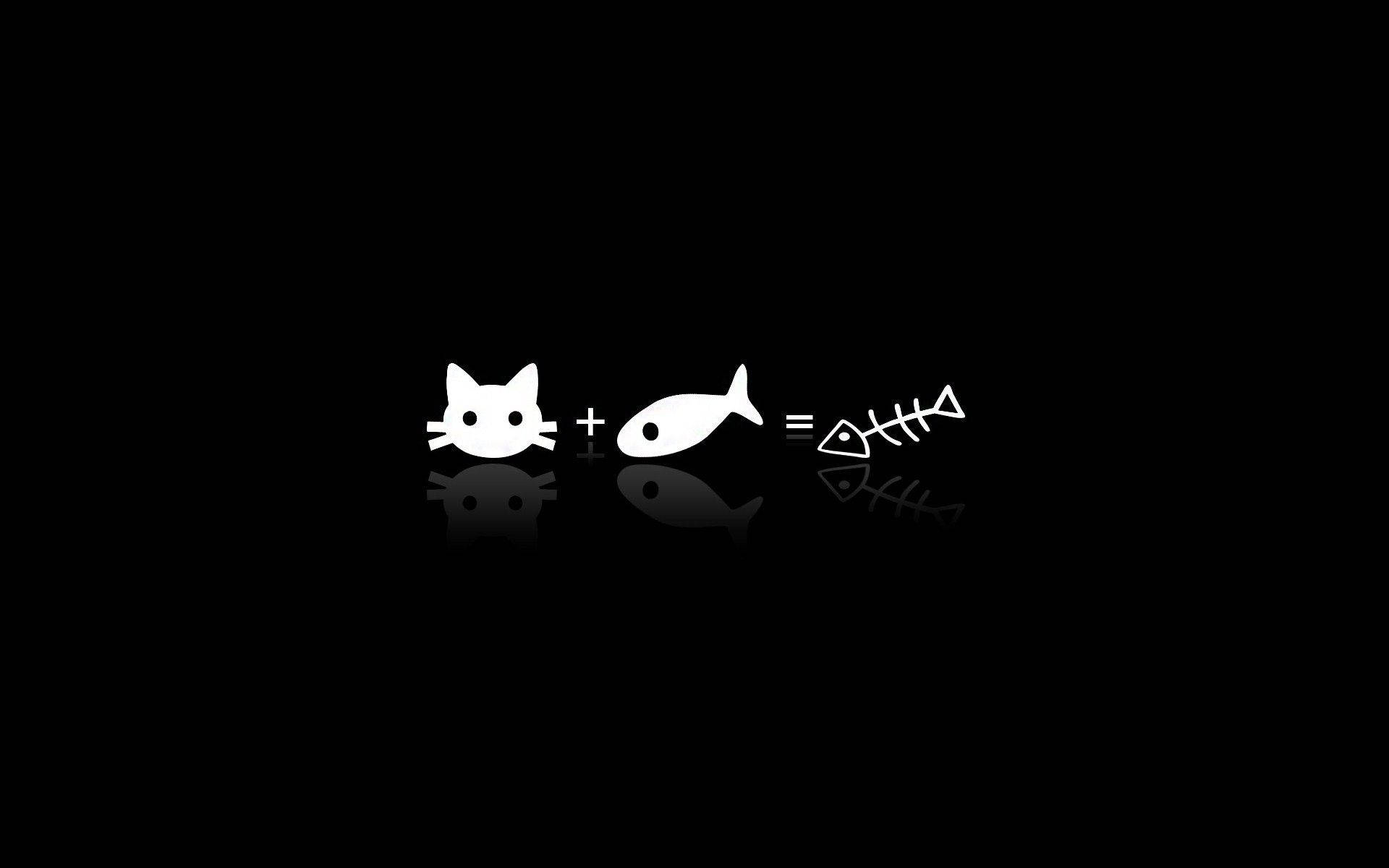 Gato y Pez Caricatura Fondos de pantalla