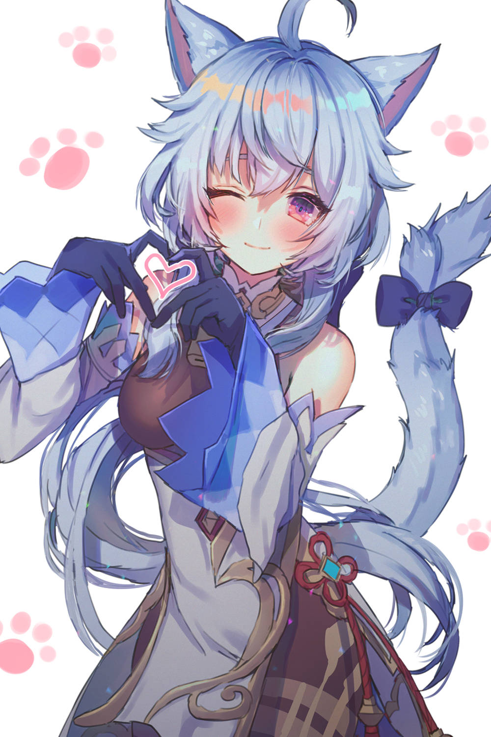 Genshin Impact Ganyu señal de corazón con los dedos PFP Fondos de pantalla