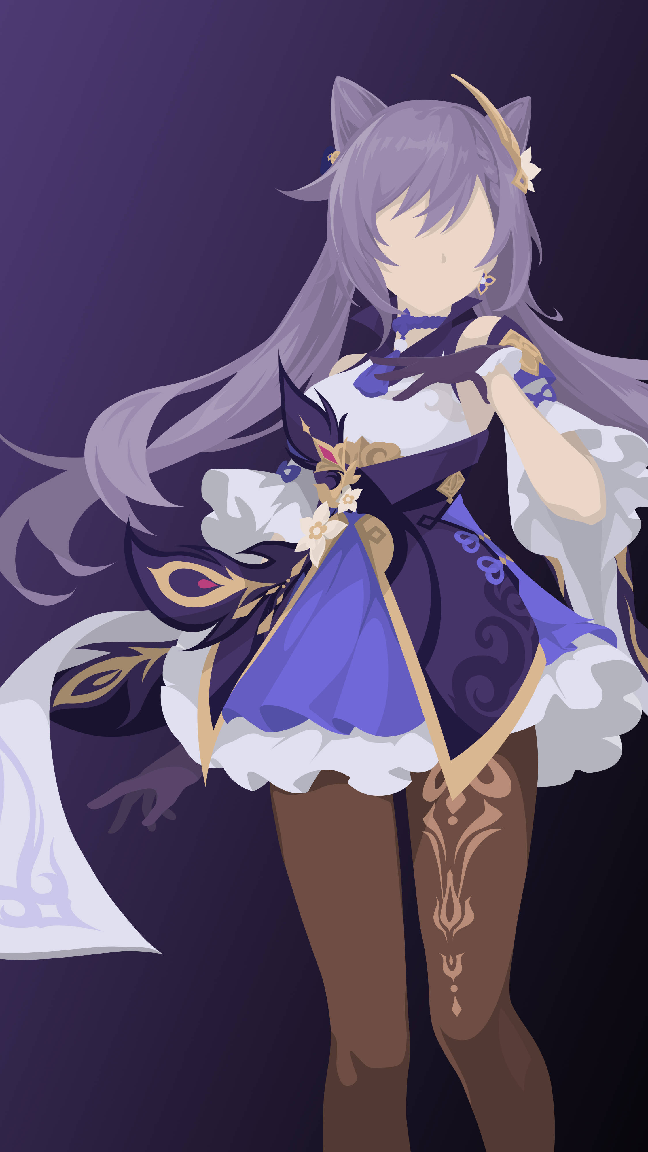 Genshin Impact – Keqing lista con su espada en mano Fondos de pantalla