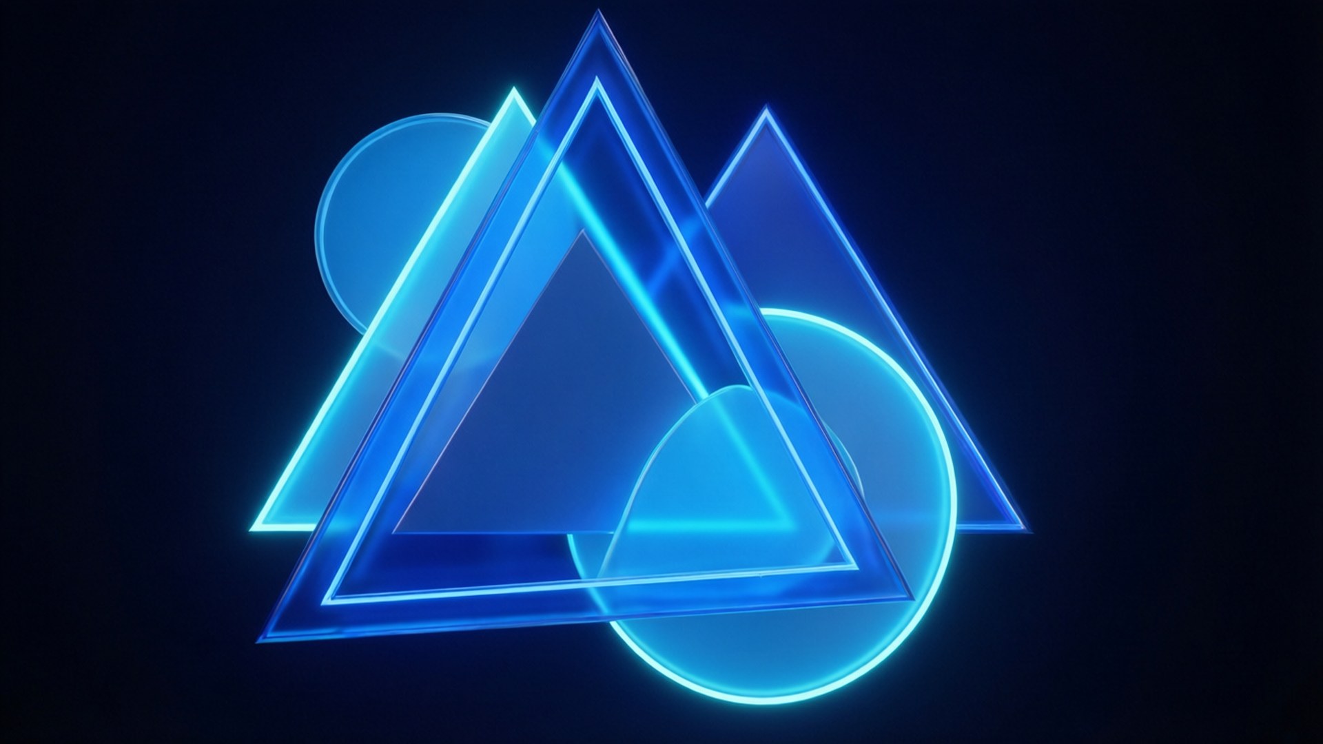 Geometría Azul Neón Fondos de pantalla