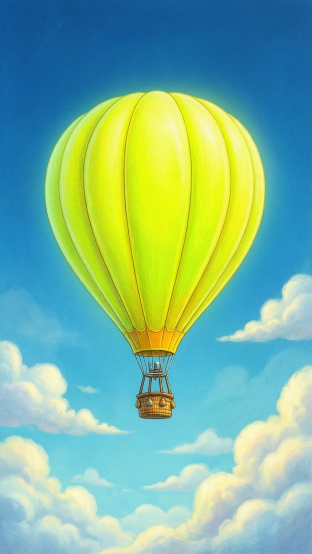 Globo Aerostático Amarillo Neón Fondos de pantalla