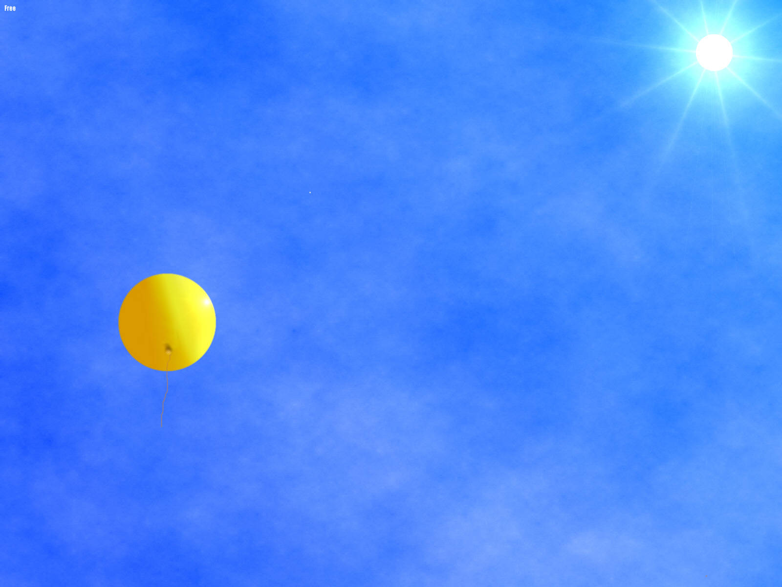 Globo Amarillo en la Naturaleza 4K Fondos de pantalla
