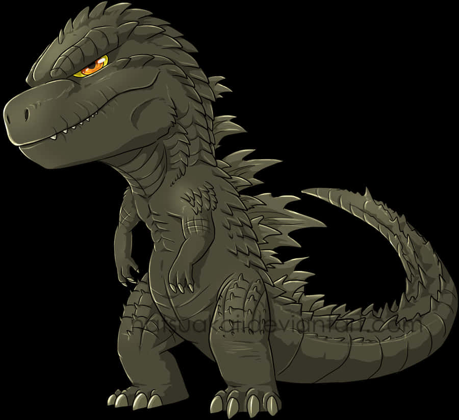Godzilla caricatura de pie Fondos de pantalla