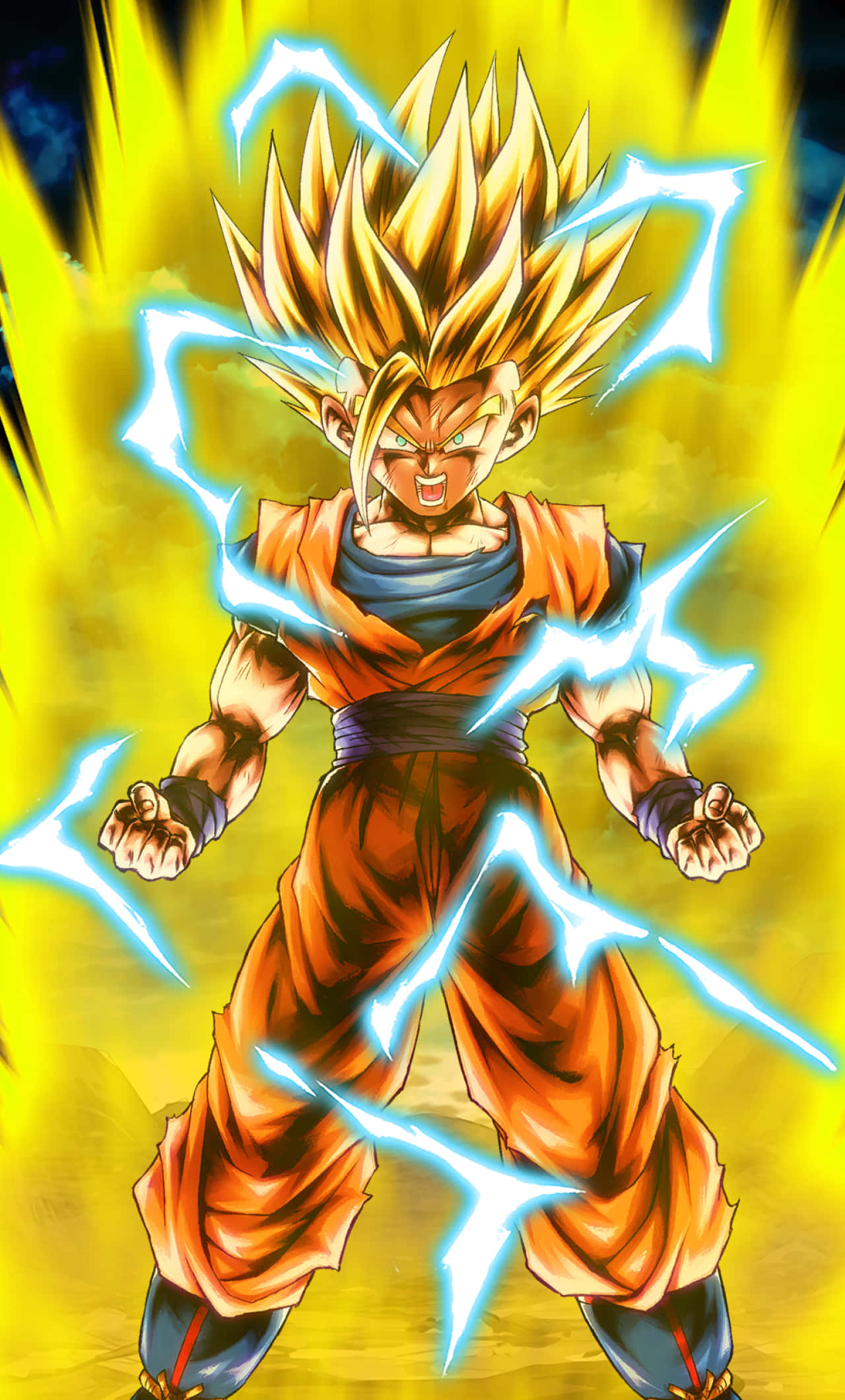 Gohan iPhone energía amarilla Fondos de pantalla
