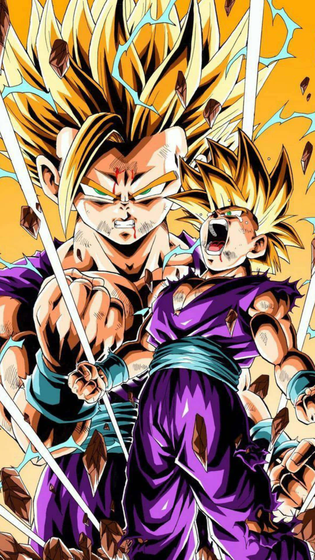 Gohan iPhone Gritando Enojado Fondos de pantalla