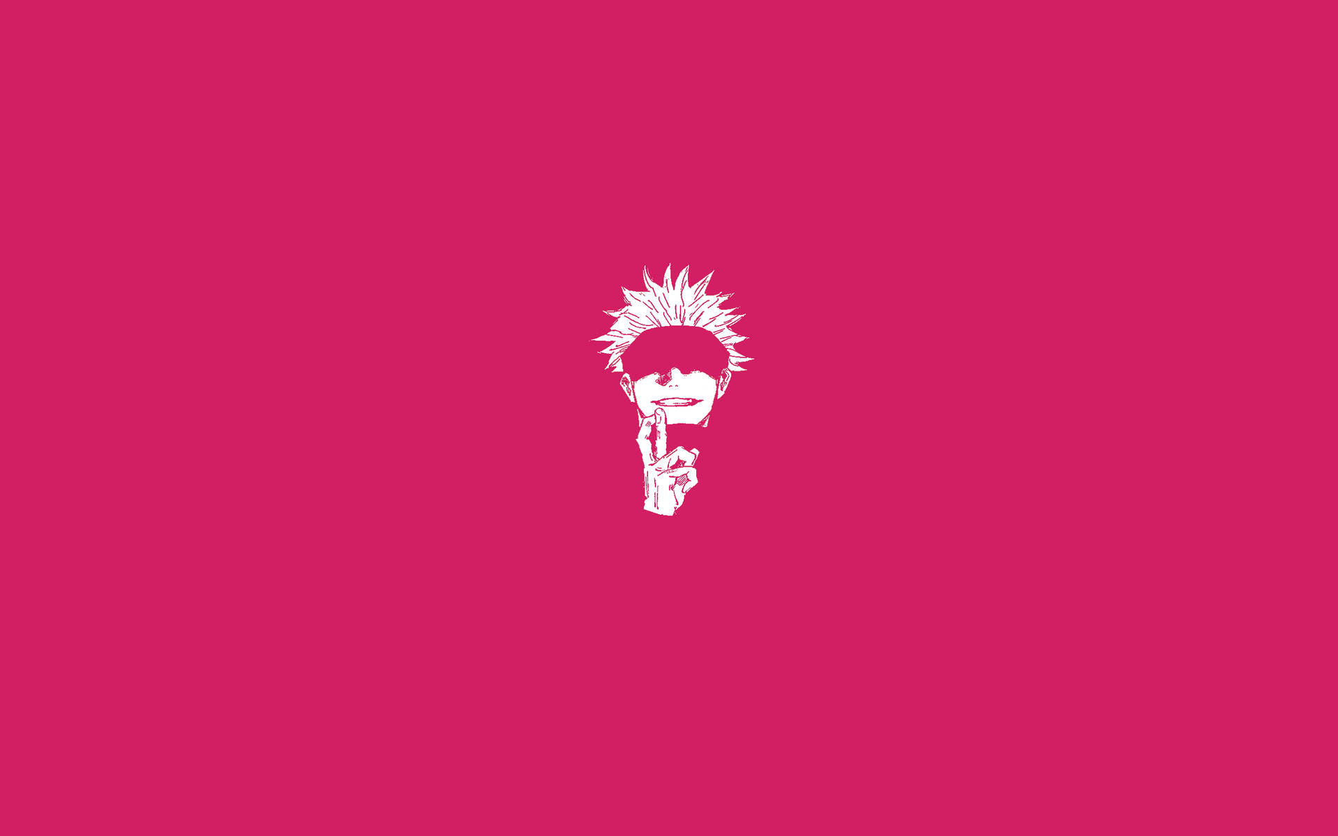 Fondo de pantalla de arte vectorial de Gojo Satoru rosa de Jujutsu Kaisen
