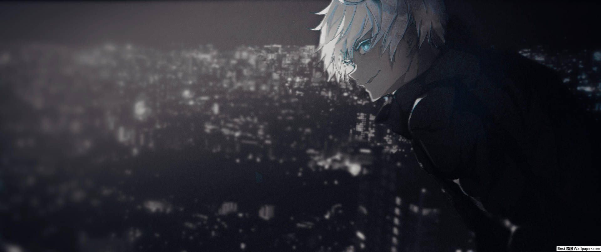 Gojo de ojos azules en fondo de pantalla de Jujutsu Kaisen