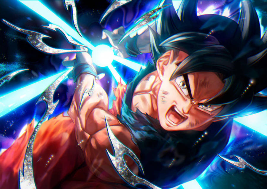 Goku 3D Anime Haciendo la Esfera del Dragón en 8K Fondos de pantalla