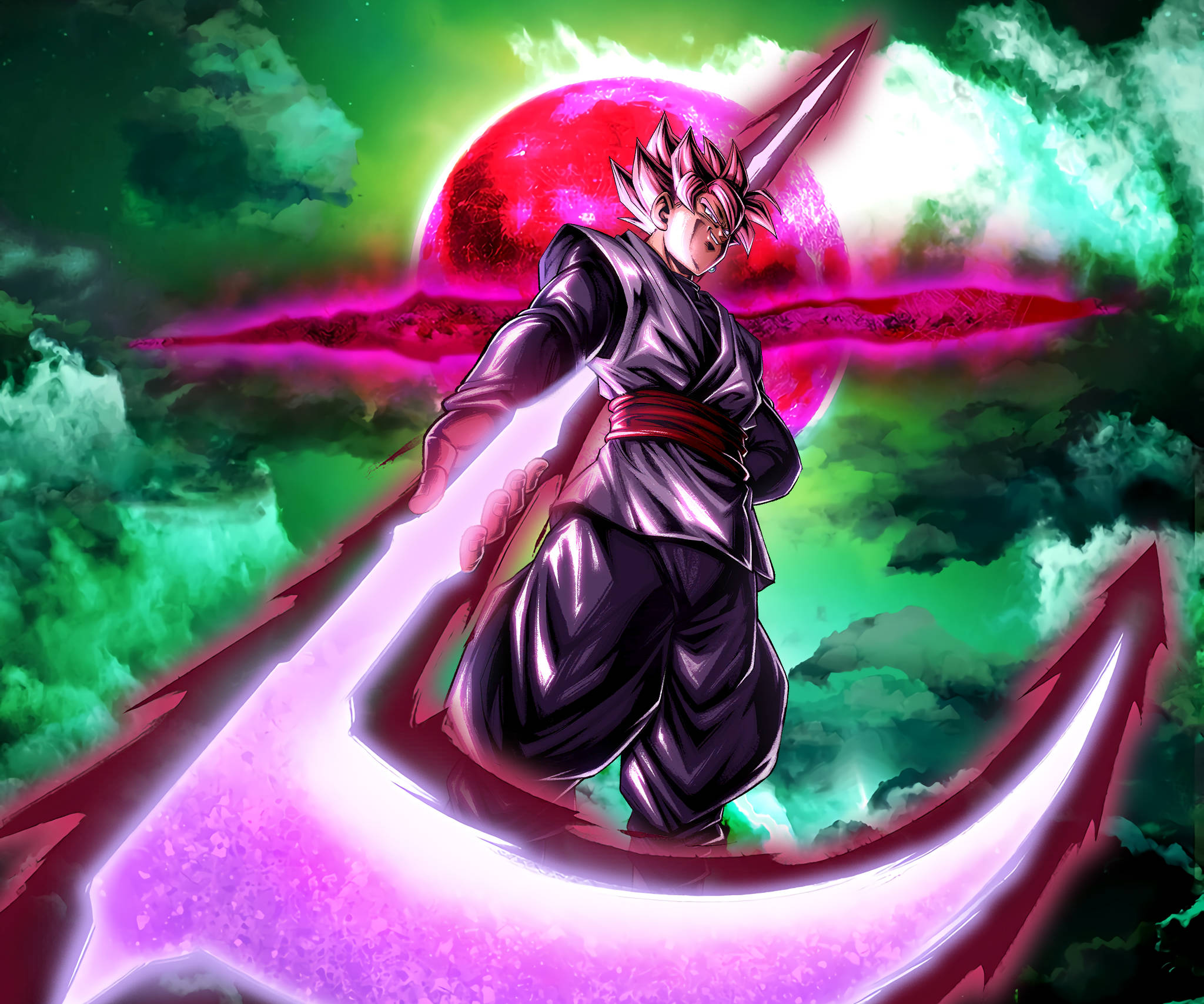 Goku Black con Guadaña para iPhone Fondos de pantalla