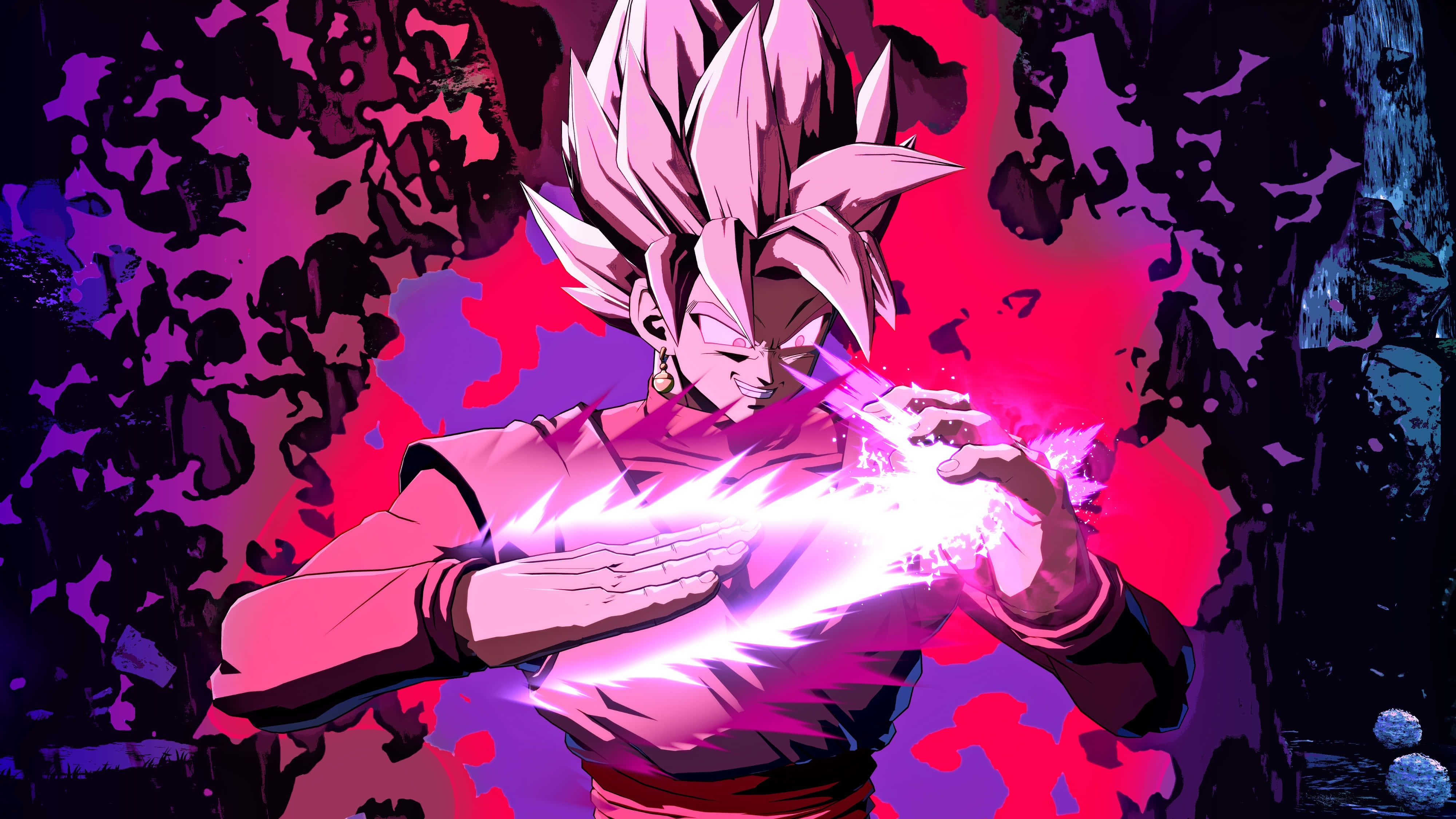 Goku Black Intenso Cargando Poder en Batalla Fondos de pantalla