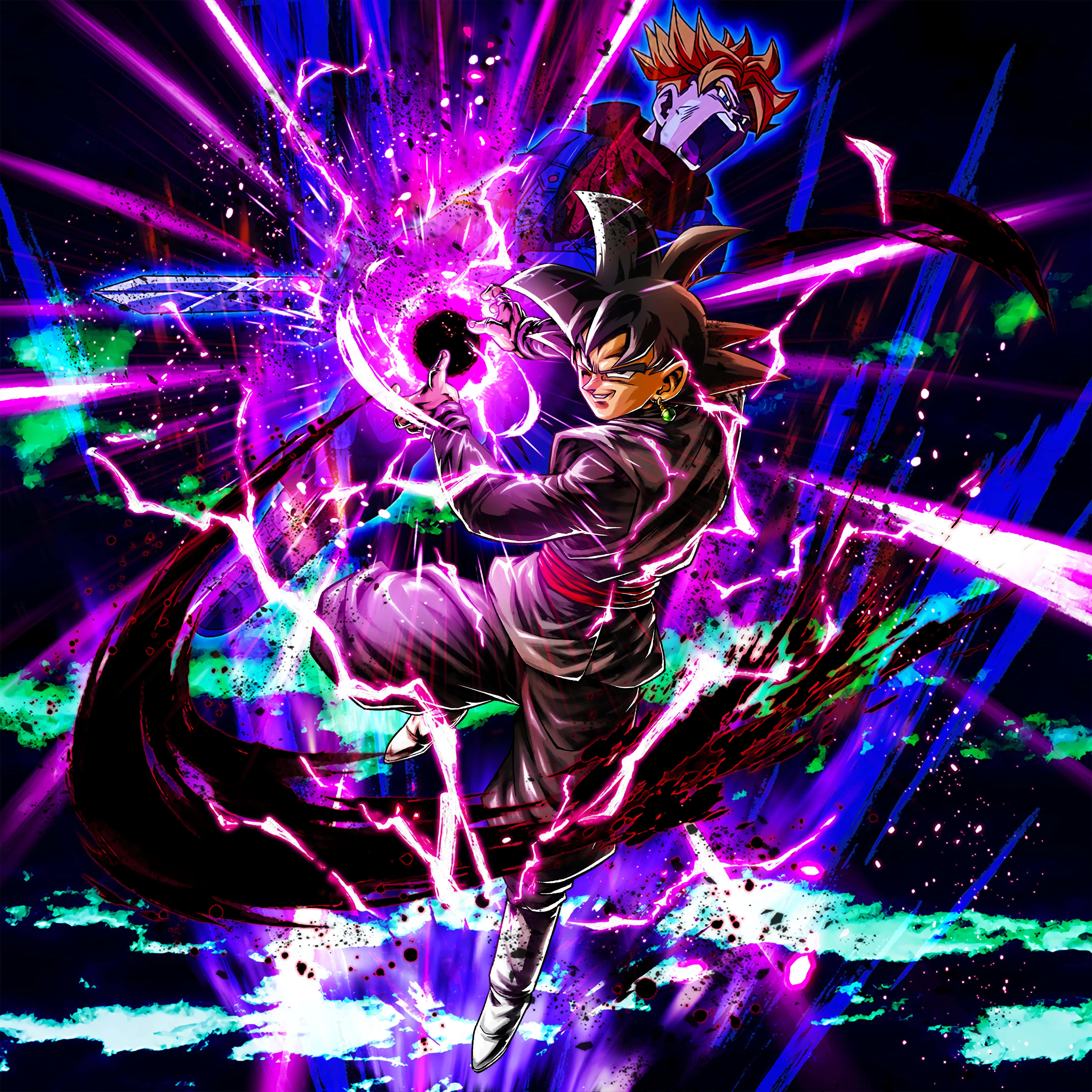 Goku Black intenso en postura de batalla Fondos de pantalla