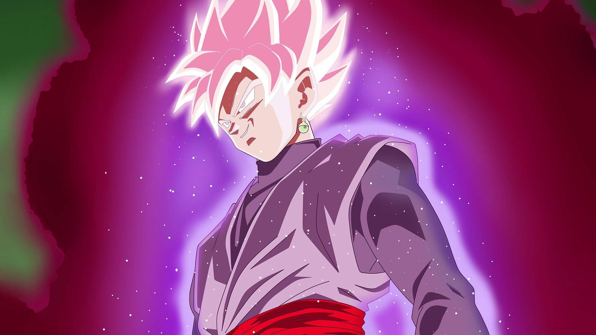 Goku Negro con Aura Rosa Brillante Fondos de pantalla