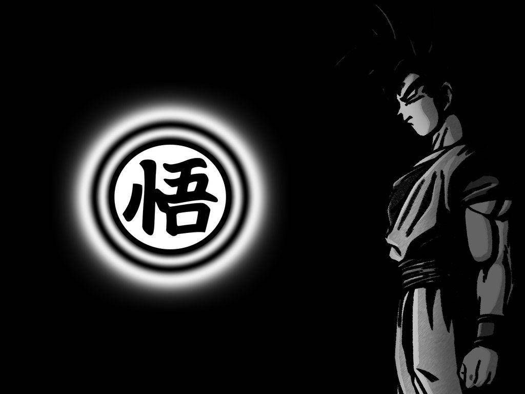 Goku Negro con Logo Japonés Fondos de pantalla
