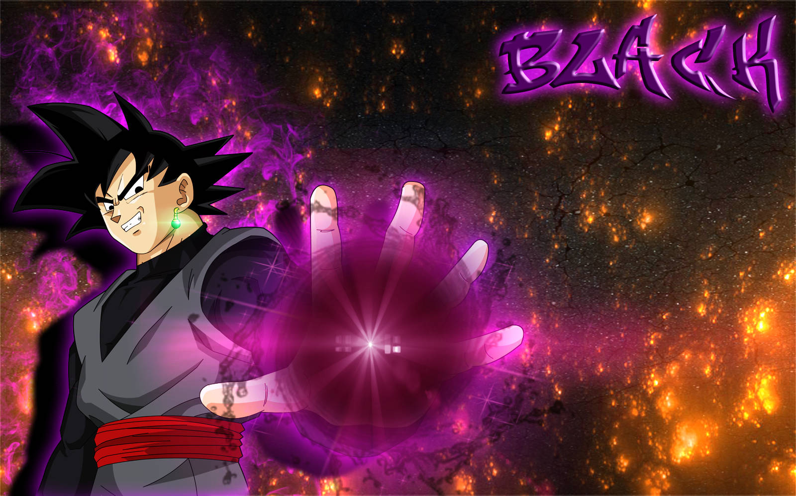 Goku Negro con Orbe Rosa Oscuro Fondos de pantalla