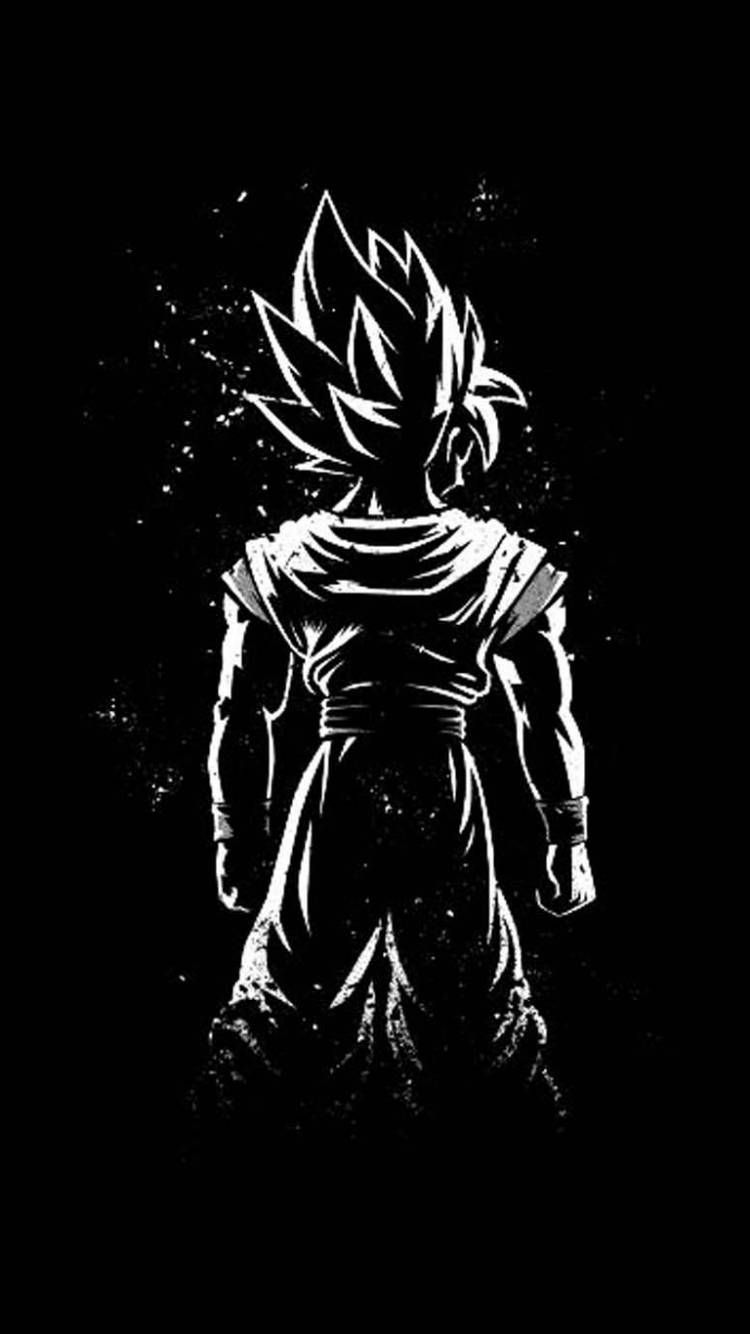 Goku Negro Monocromático para Teléfono Fondos de pantalla