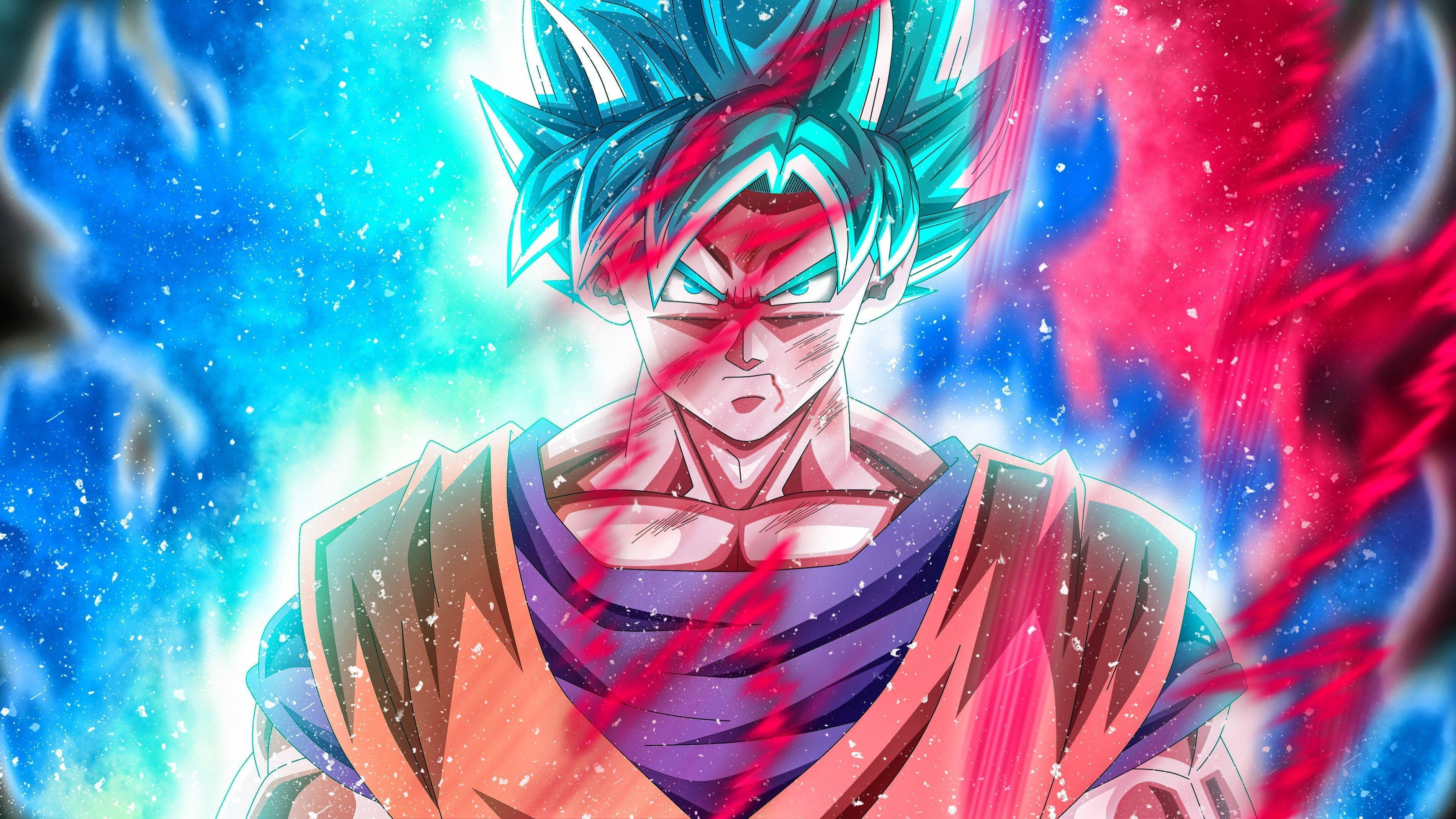 Goku Super Saiyan Azul DBZ 4K Fondos de pantalla