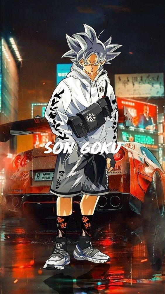 Goku Swag en la Ciudad Fondos de pantalla