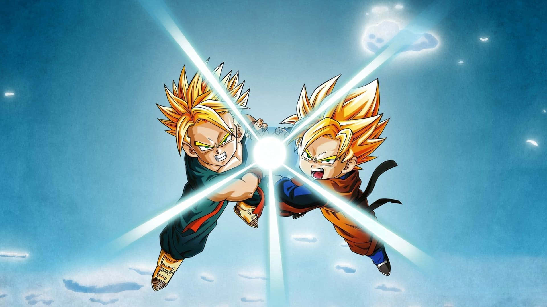 Goku y Vegeta en intensa batalla de Dragon Ball Z Fondos de pantalla
