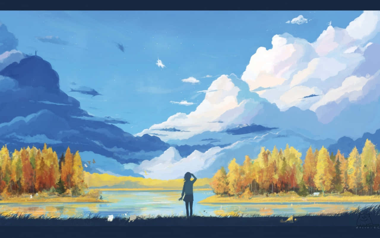 Google Anime Frente al Río Fondos de pantalla