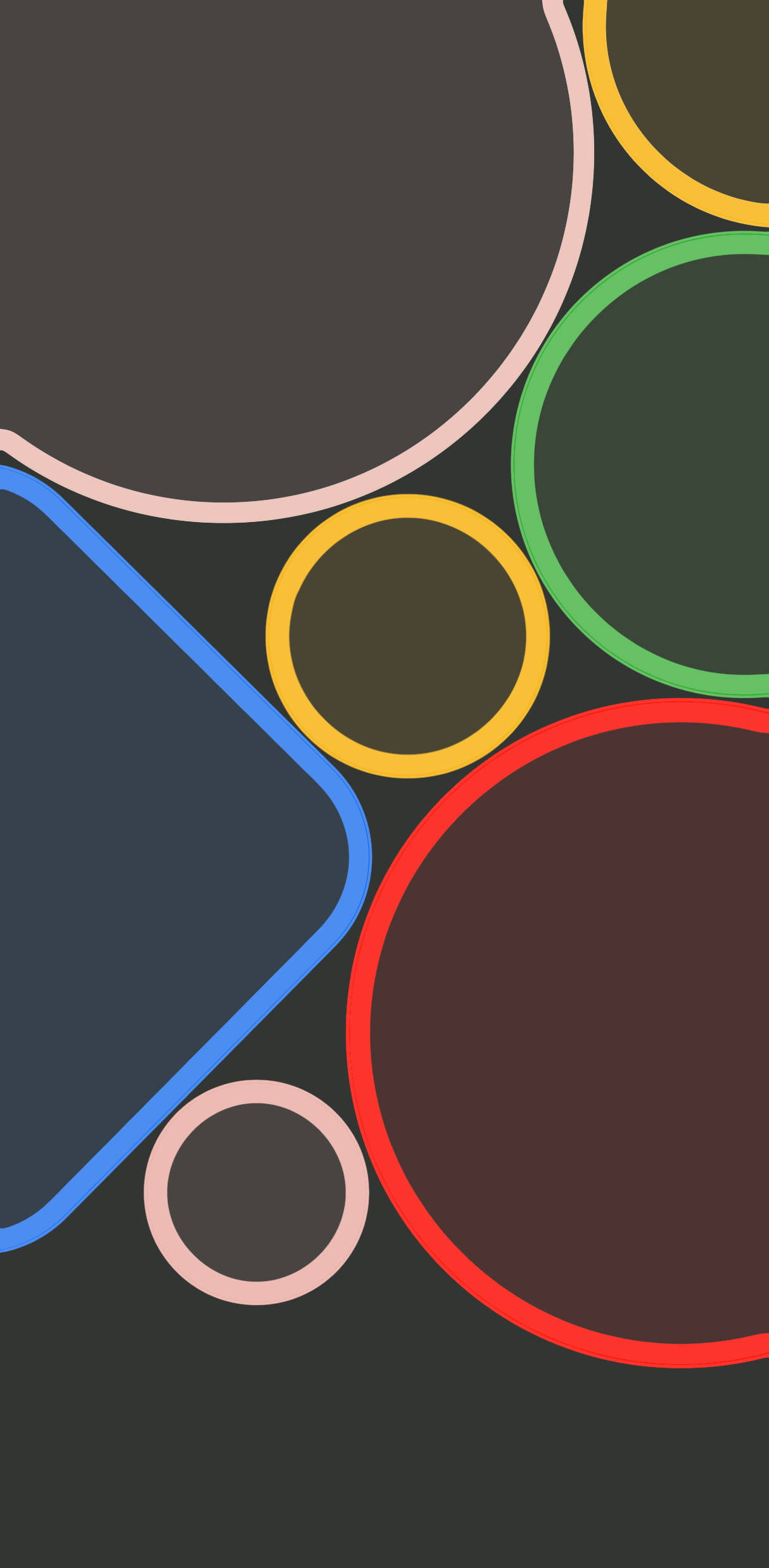Google Pixel 4 Modo Oscuro Geométrico Fondos de pantalla