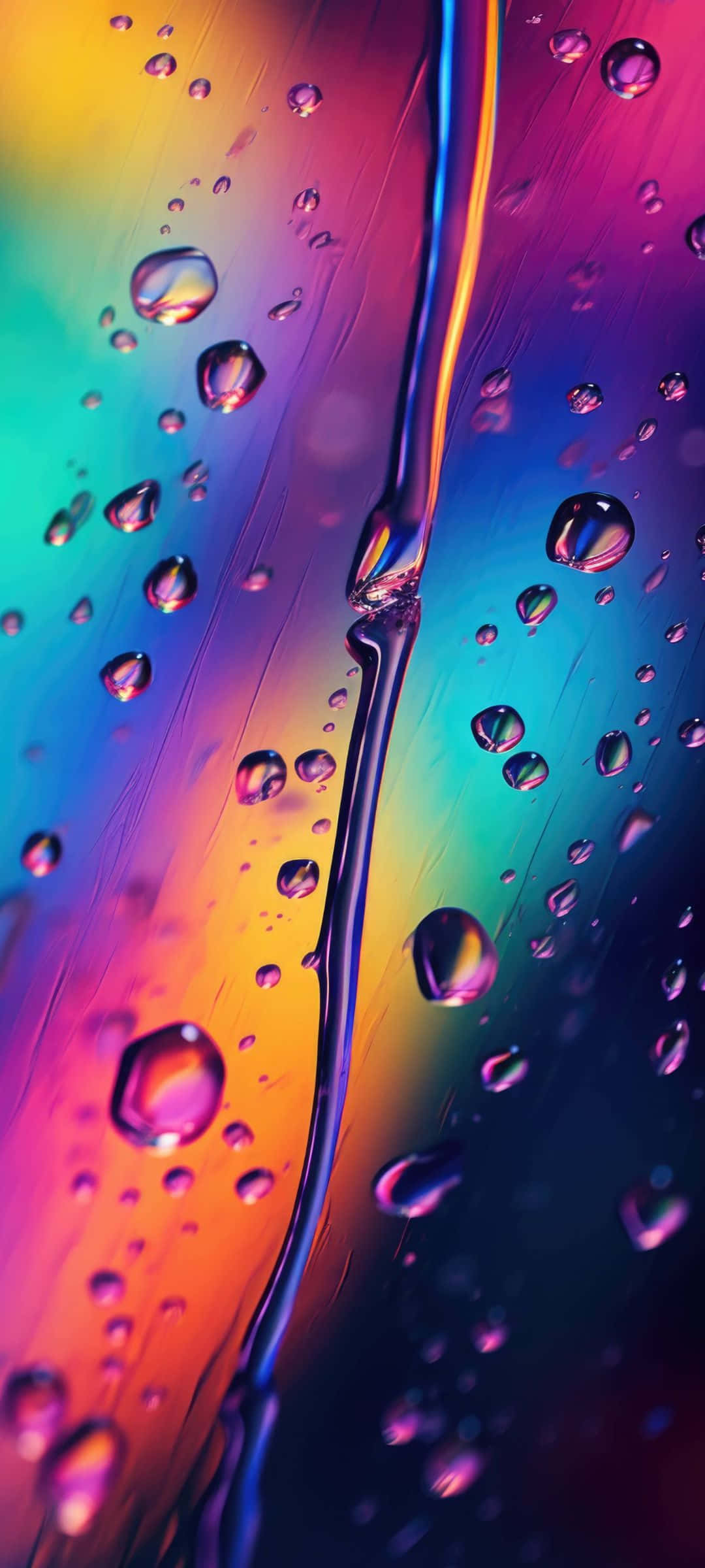 Gotas de agua coloridas abstractas Fondos de pantalla