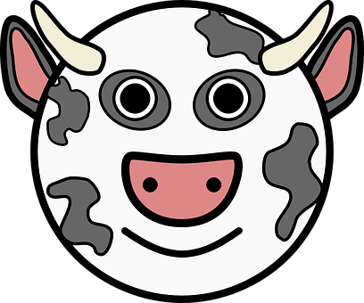 Gráfica de Cara de Vaca de Dibujos Animados Fondos de pantalla