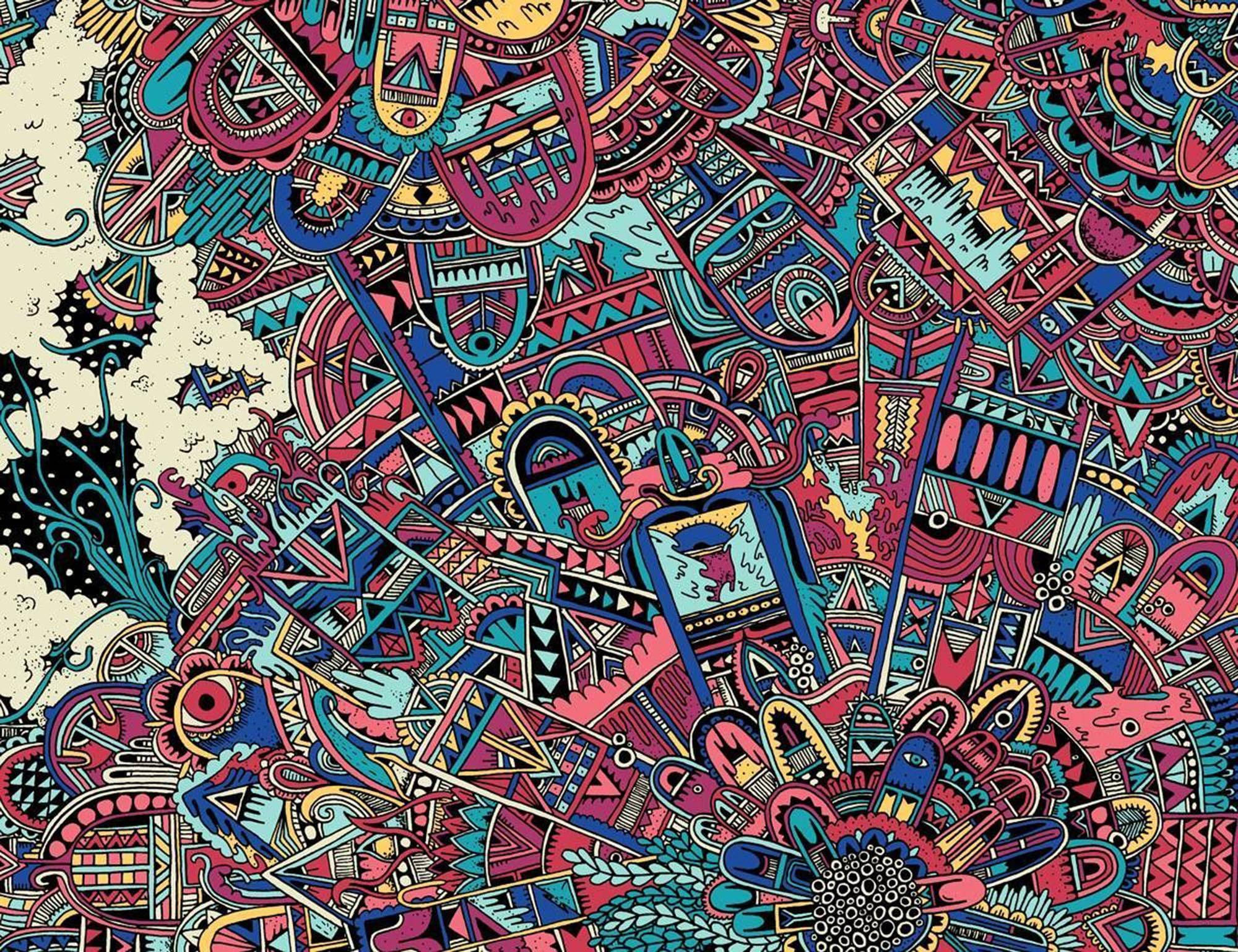Gráfico Abstracto de Estética Indie Fondos de pantalla