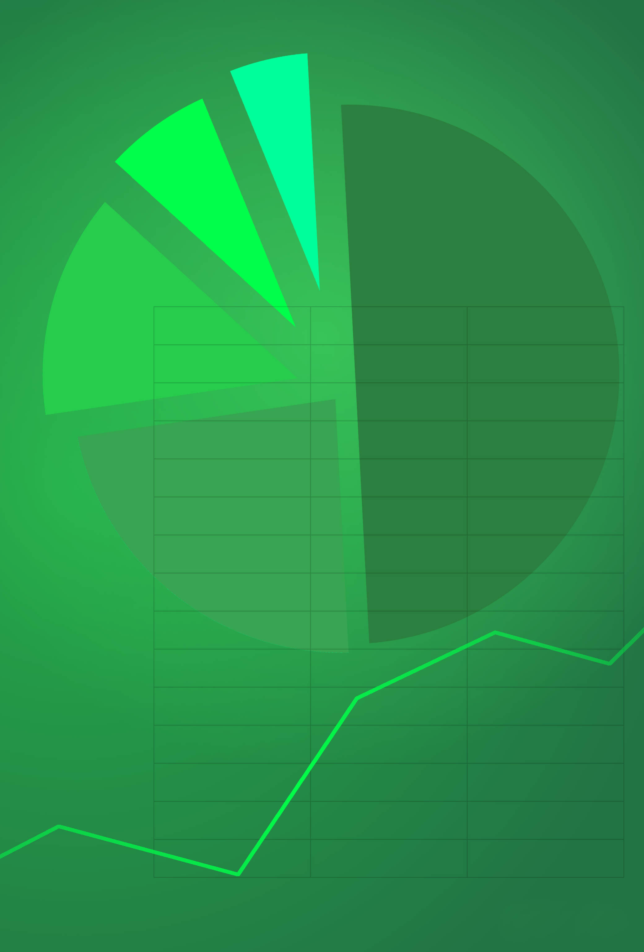 Gráfico Circular Verde de Hoja de Cálculo Fondos de pantalla