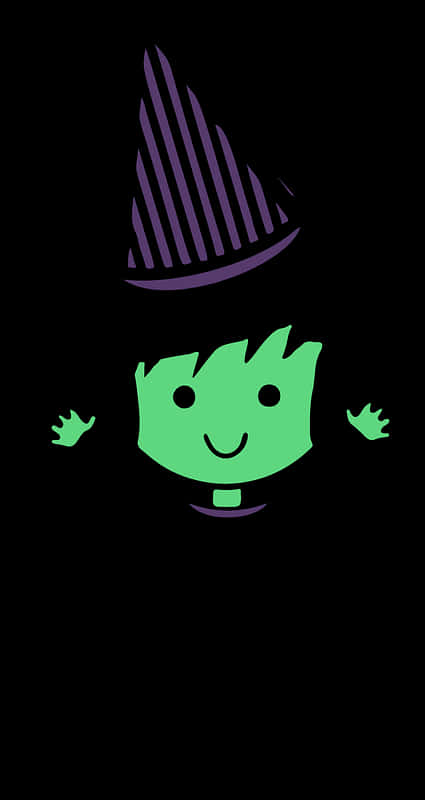 Gráfico de Bruja Verde de Dibujos Animados Fondos de pantalla