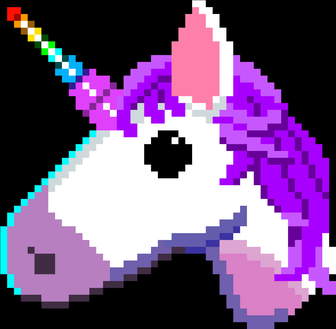 Gráfico de Cabeza de Unicornio Pixelado Fondos de pantalla