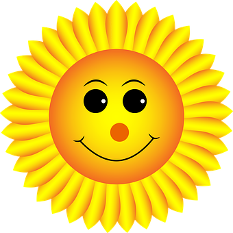 Gráfico de Girasol Sonriente en Estilo Caricatura Fondos de pantalla