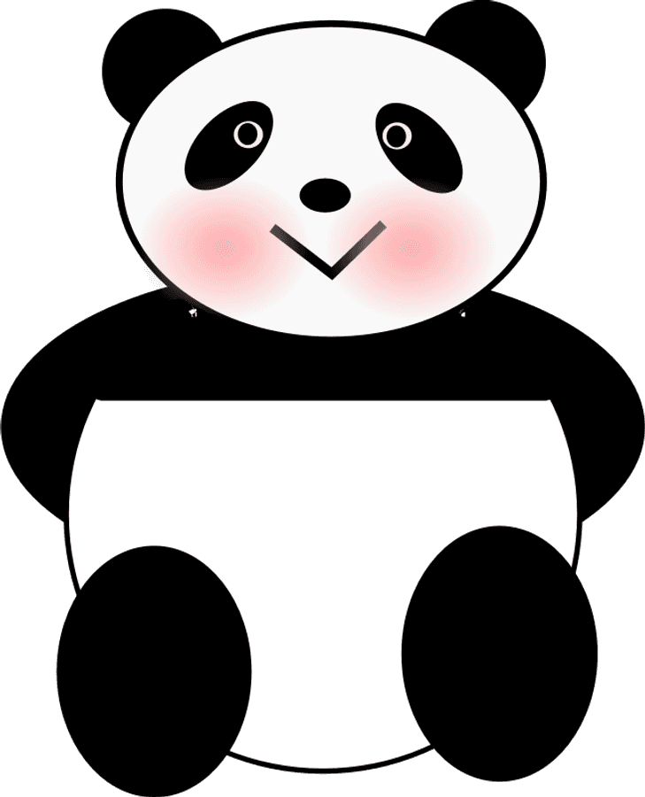 Gráfico de panda caricatura sonriente Fondos de pantalla
