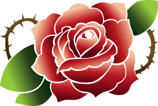 Gráfico de rosa roja estilizada Fondos de pantalla